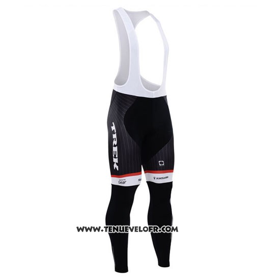 2015 Maillot Ciclismo Trek Factory Racing Factory Racing Blanc et Noir Manches Longues et Cuissard